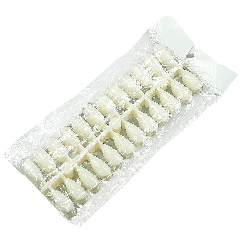 Almond Practice Nail Tips - Transparent Water Drop Design, Natural Look, Set of 240