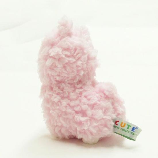 Alpakka kosedyr, fluffy, rosa, SS (17 cm), søt