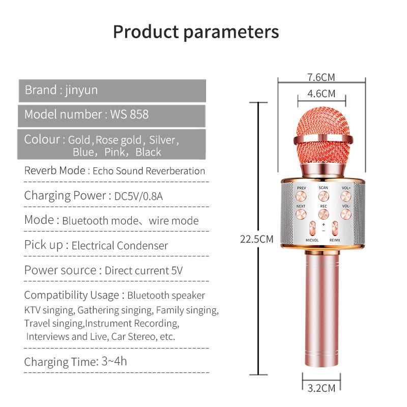 Portable Wireless Mini Headset Microphone for Mobile Phone Sing Song Karaoke
