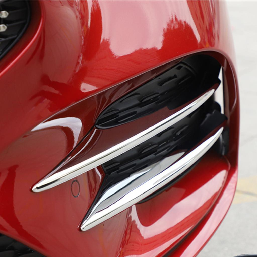 For Mercedes Benz A Class W177 A180 A200 Front Fog Light Trim Cover Strip Sticker ABS Chrome Accessories Car Styling 4PCS/set