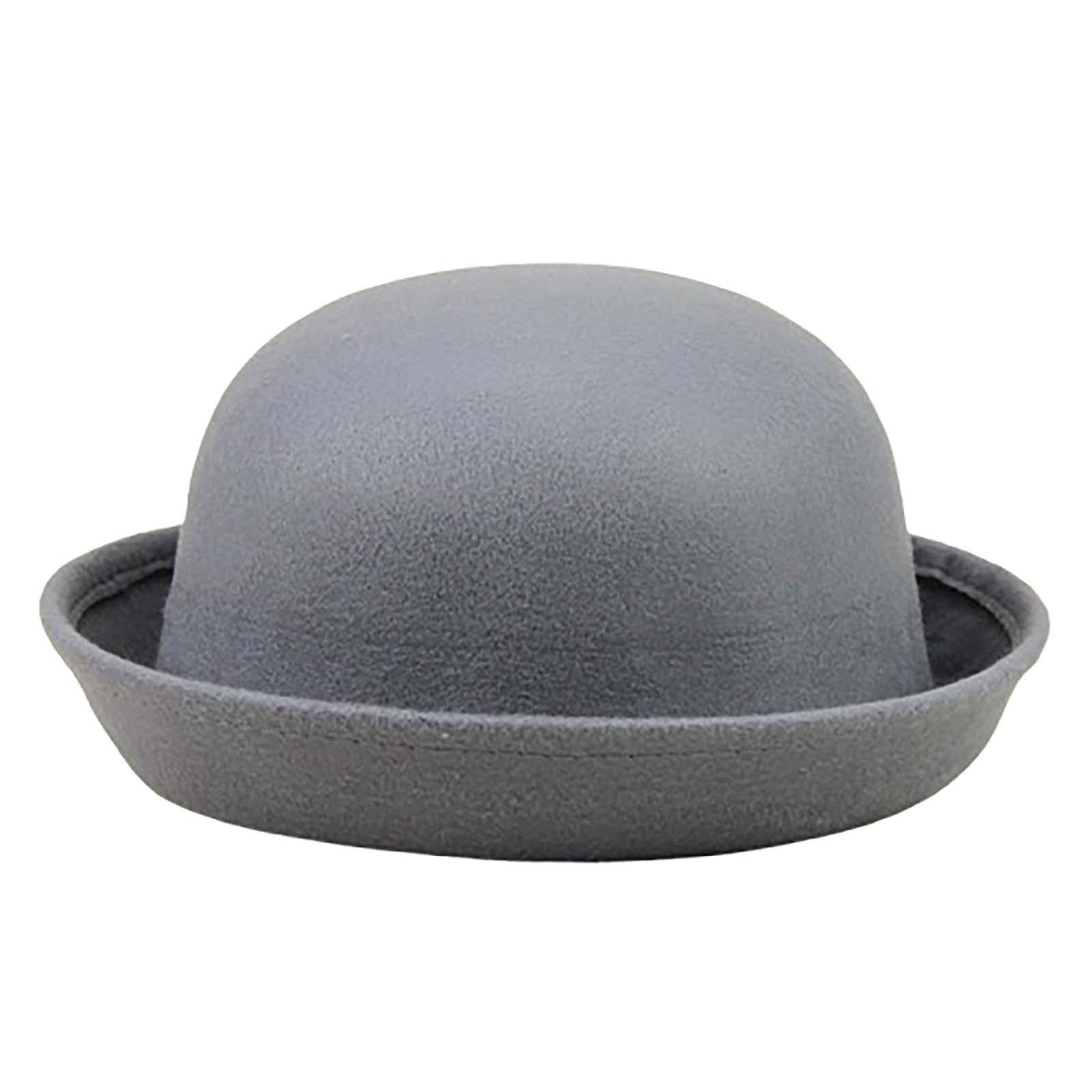 

Универсальная круглая шляпа, имитация кашемира, шерстяная маленькая круглая шляпа, фланцевая шляпа для выступлений, мужская, женская и зимняя модная шляпа One Size