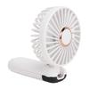 Foldable Quiet Handheld Fan 5 Speeds USB Rechargeable, 19x9cm White