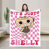 Zimní prodyšné deky It's Just Shelly Dandys World z kočičího fleecu, nové, na potah na židli a pohovku.