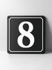 Metal House Number Sign, Black White Contrast, Outdoor Wall Decor for Home Street