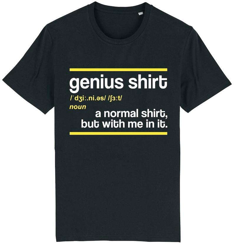 Genius Definition Printed Tshirt Joke Funny Smart Clever Novelty Nerd Geek Gift Idea Streetwear New Arrival Oneck Casual Tee