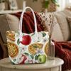 Apple Pie Pattern Tote Bag Casual Daily Lightweight Shopping Handbag