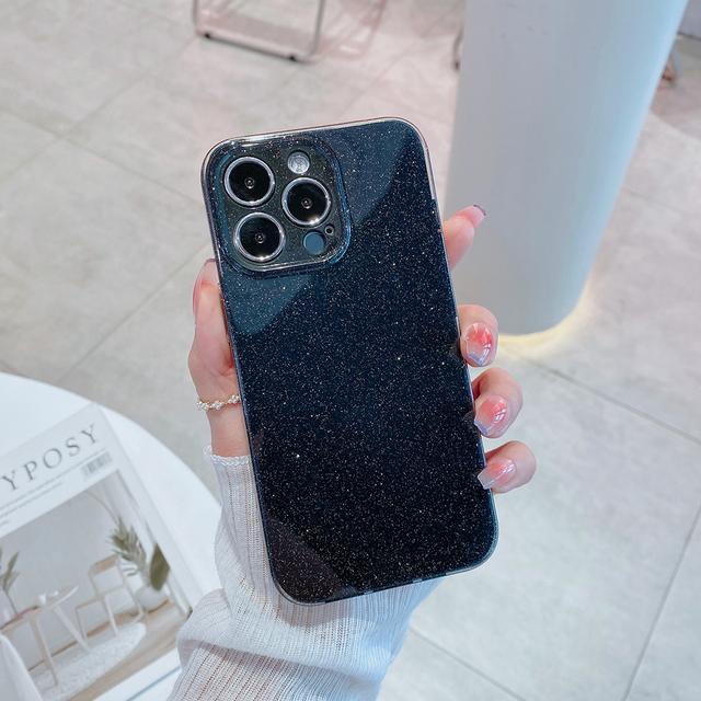 Glitzer Candy Farbe Mode stoßfeste Handyhülle für iPhone 11 12 13 14 Pro Xs Max X Xr 7 8 Plus Luxus Bling Soft Back Cover