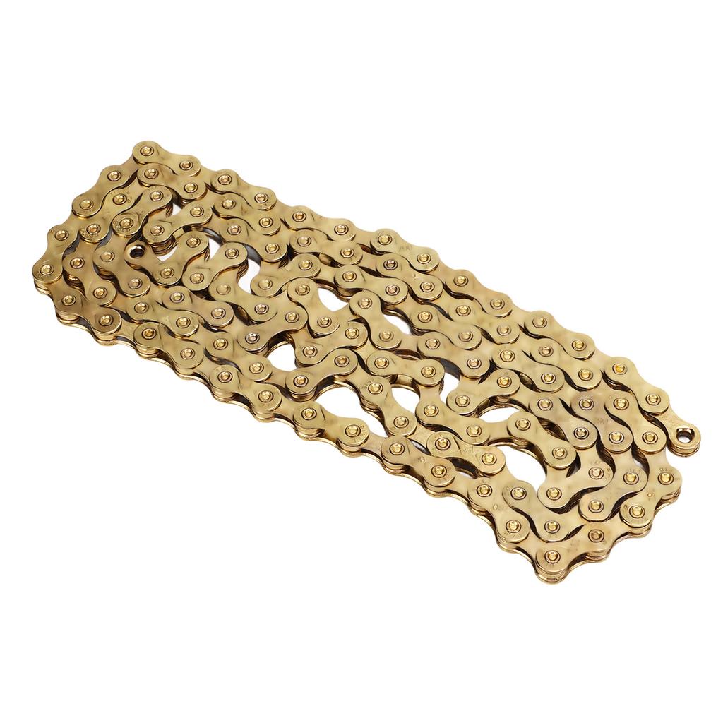 Bike Chain 9 Speed Fully Electroplated Gold Chain Mountain Road Variable Speed Bike Chain Replacement Parts