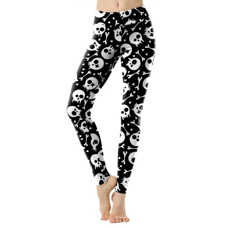 New Digital Printed Pants Women's Halloween Pumpkin Zombie Series Bodybuilding Pants Pulling Pants