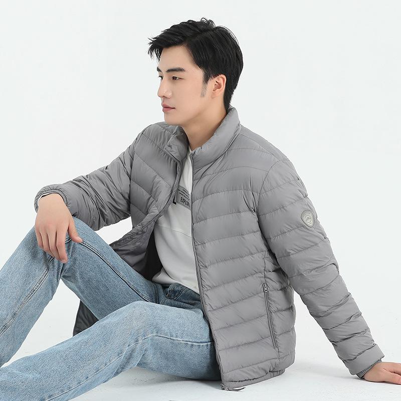 Men's 2024 Autumn/Winter High-End Casual Lightweight Down Jacket with Stand-Up Collar