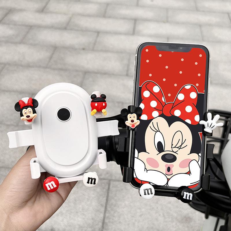 Cute Cartoon Shockproof Phone Holder for Bikes and Electric Vehicles - Ideal for Navigation and Delivery Riders