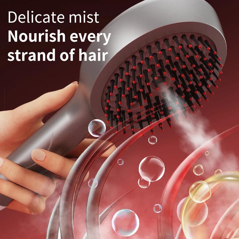 Electric Hair Growth Massage Comb Vibration Head Anti-Loss Scalp Brush LED Liquid Medicine Atomizing Hair Growth Comb