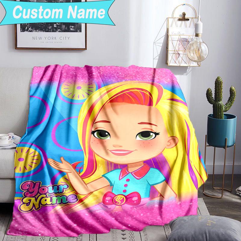 Custom Name Blanket Hair Princess Sunny Blanket Bedding Blanket for Travel, Camping, Living Rooms, Offices, Sofas, Fan Christmas gift