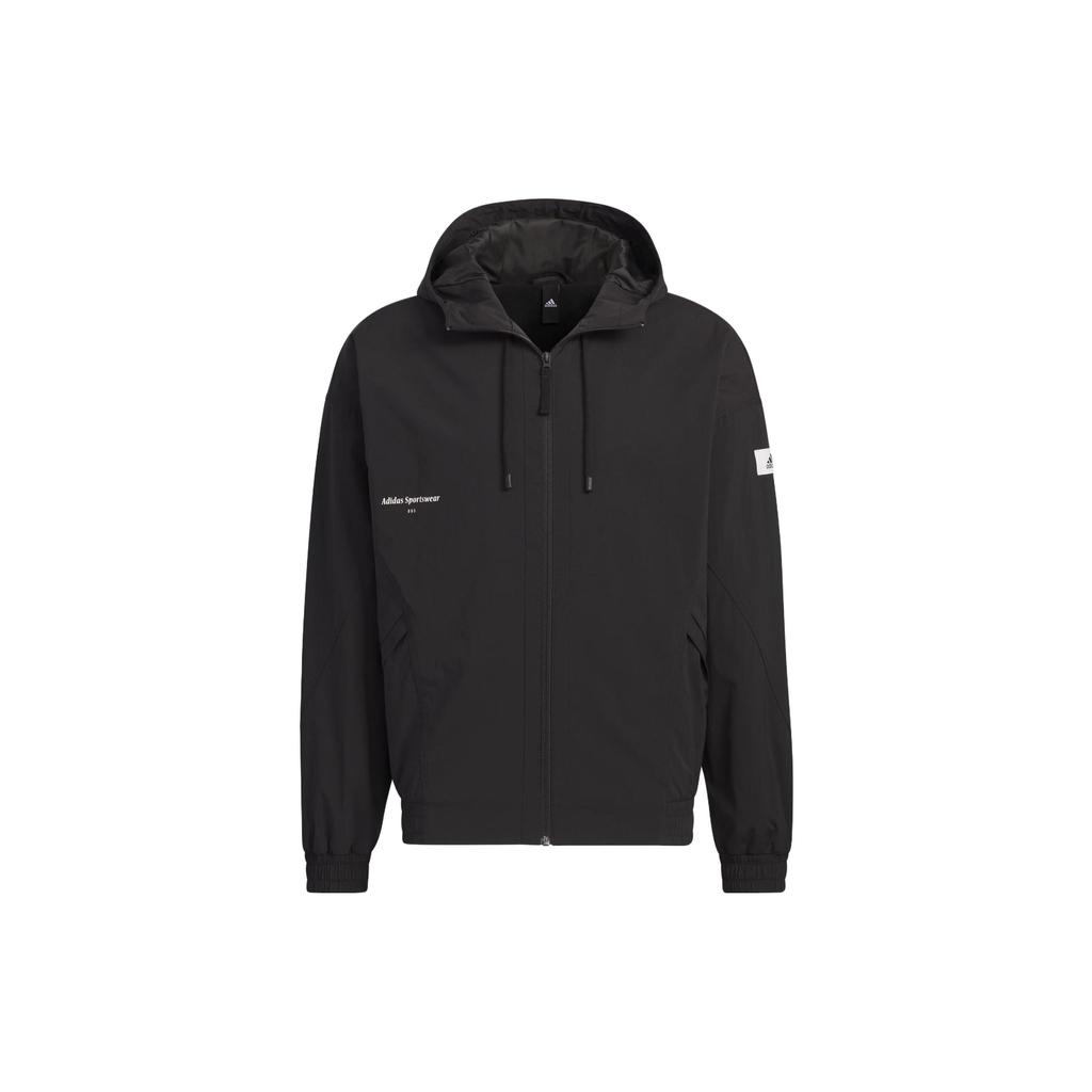 Adidas سترة رياضية بغطاء رأس للرجال، لون أسود IP4980