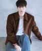 Draw Fit Crescent Suede Jacket [Chestnut Brown]