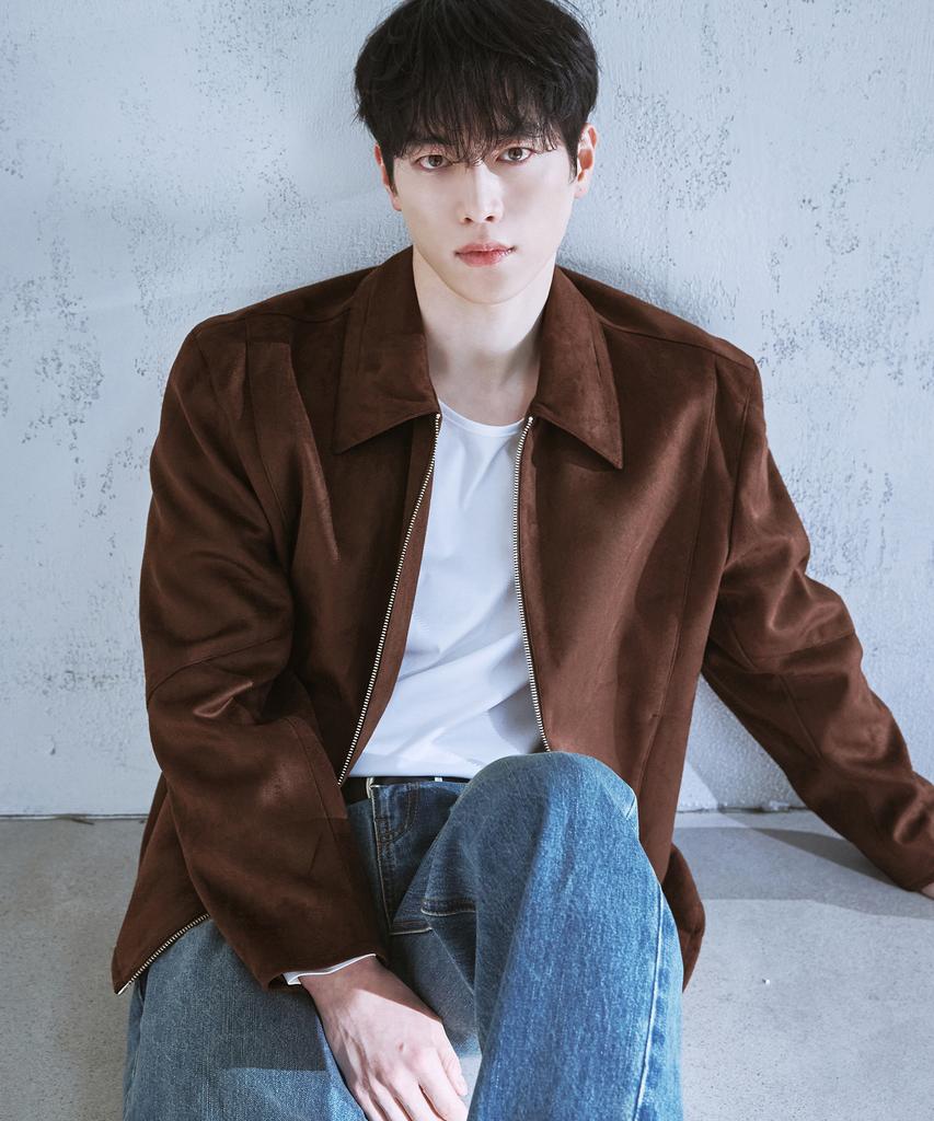 Draw Fit Crescent Suede Jacket [Chestnut Brown]