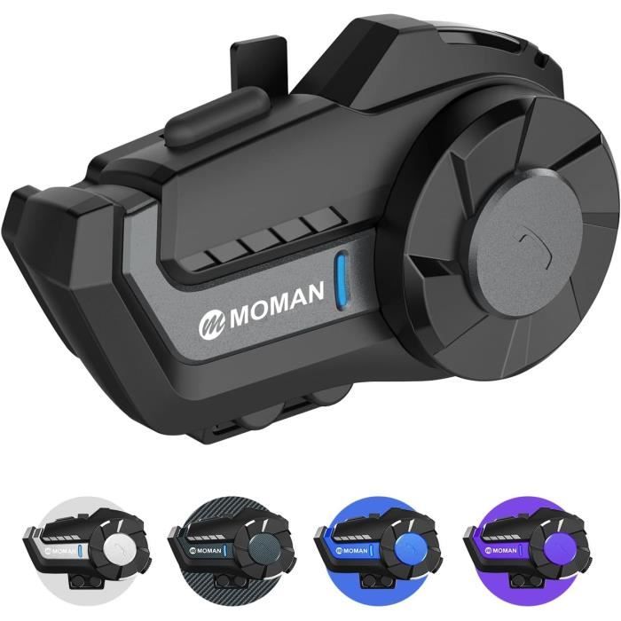 Intercom Moto - MOMAN - H2 Pro1 - Noir - Wireless 5.1 - Étanchéité IP65 - 20h Autonomie
