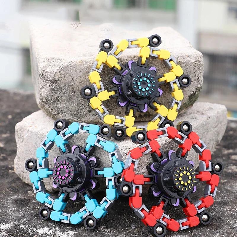 Deformované Fidget Spinner Řetězové Hračky Pro Děti Antistresový Ruční Spinner Ventilační Hračky Dospělý Stres Uvolňující Fidget Senzorický Gyroskop Dárek