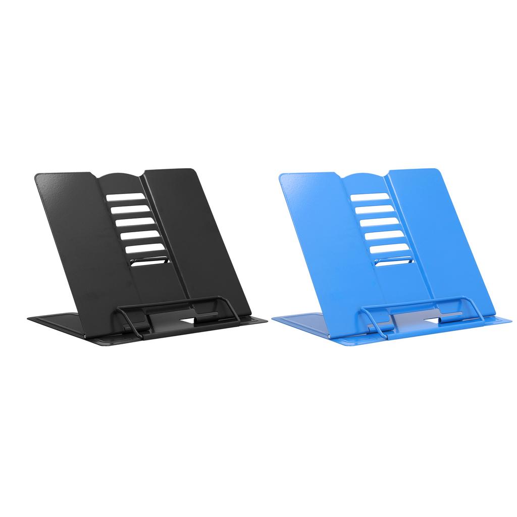 Book Stand 6 Speeds Adjustable Portable Metal Books Holder for Books Documents Reading Tablets Watch