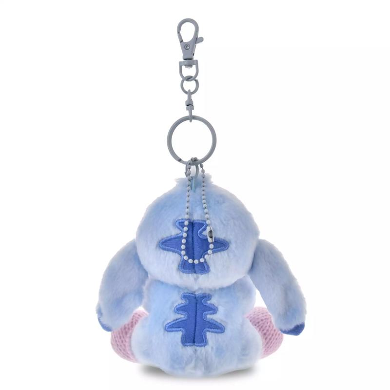 Disney Stitch Plush Keychain Pink x Blue Winter Shiny Color Japan NEW Disney Store