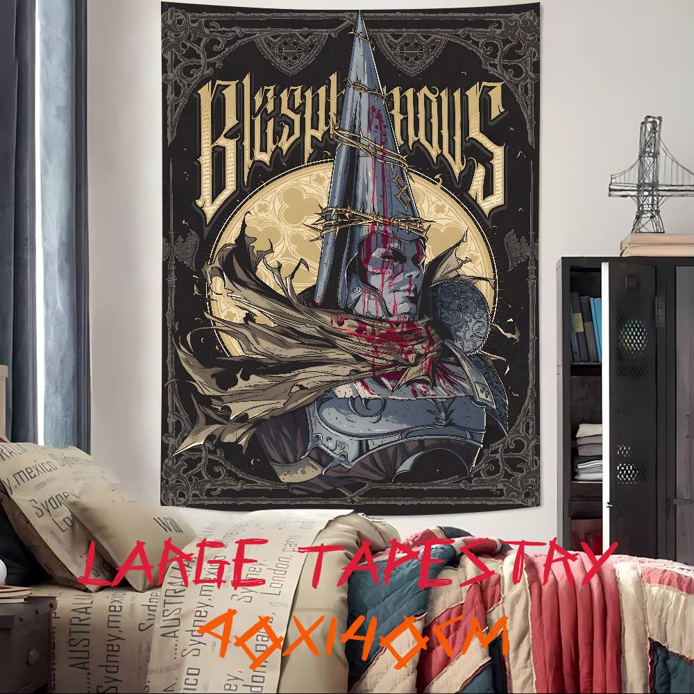 XXL Mode Heißes Action-Abenteuer-Spiel Blasphemous Wandteppich Wandbehang Wandteppiche Schlafsaal Dekor Decke Camping Dekoration Wandteppich