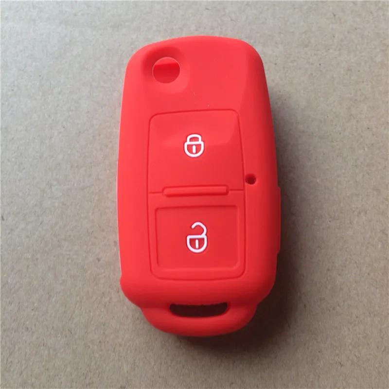 

Silicone Car Key Case Cover for VW Volkswagen Amarok Polo Golf MK4 Bora Jetta Altea California T4 For Seat altea For Skoda красный