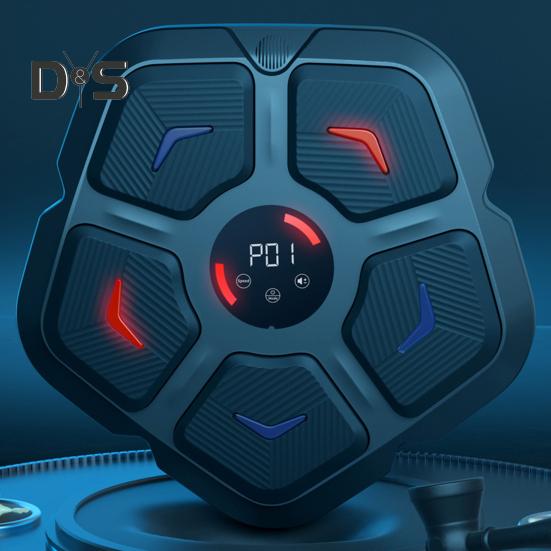 Music Boxing Machine Wall Mounted Smart Bluetooth-compatible Punching Target Pad Focus Agility Training Electronic LED Boxing Workout Equipment