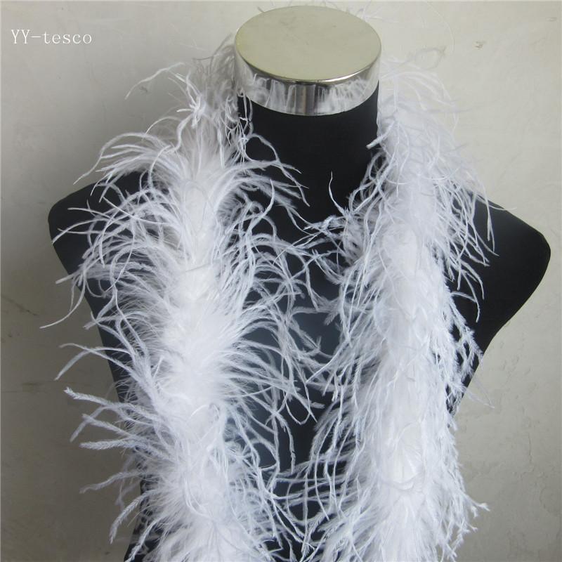 2 Meter Fluffy Ostrich Feather Boa Skirt Costumes/Trim for Party/Costume Craft Ostrich Feather In Wedding Decorations