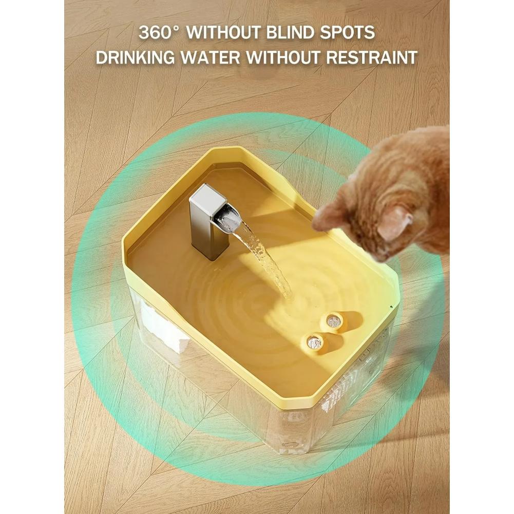 USB Automatic Water Drinking Fountain Dispenser Live Water Circulation Cat Water Bowl Removable with Pump Water Filter Silent