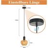 Pendant Light - NETTLIFE - Braided Rattan Model - E27 Socket - Black - Wicker Lampshade