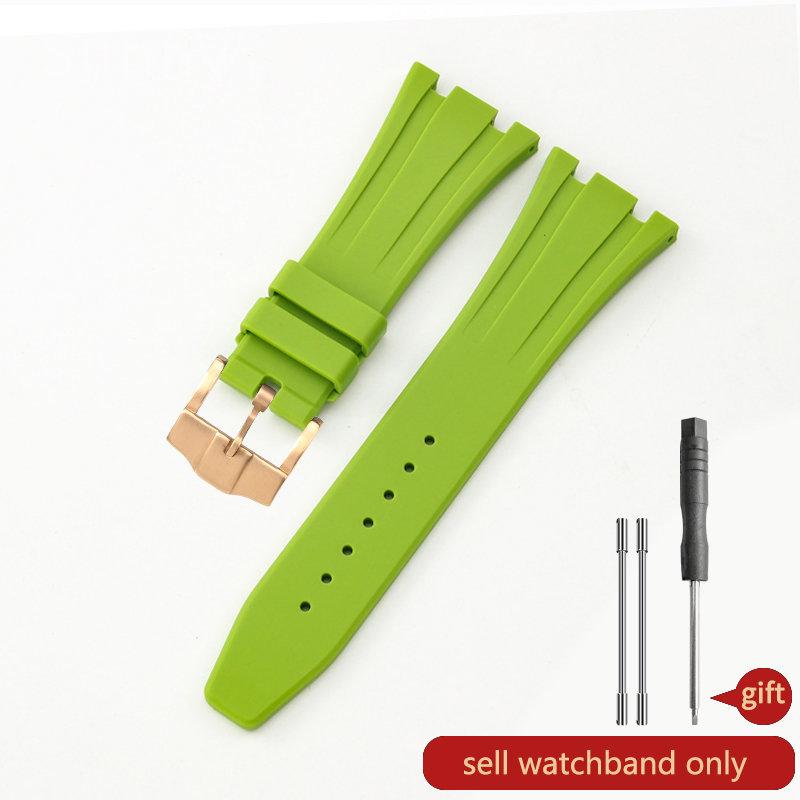 Silicone Watch Strap for AP Aibi 15400 Royal Oak Series Waterproof Sweat-Proof Rubber Watch Band Men's Accessories 26mm27mm28mm