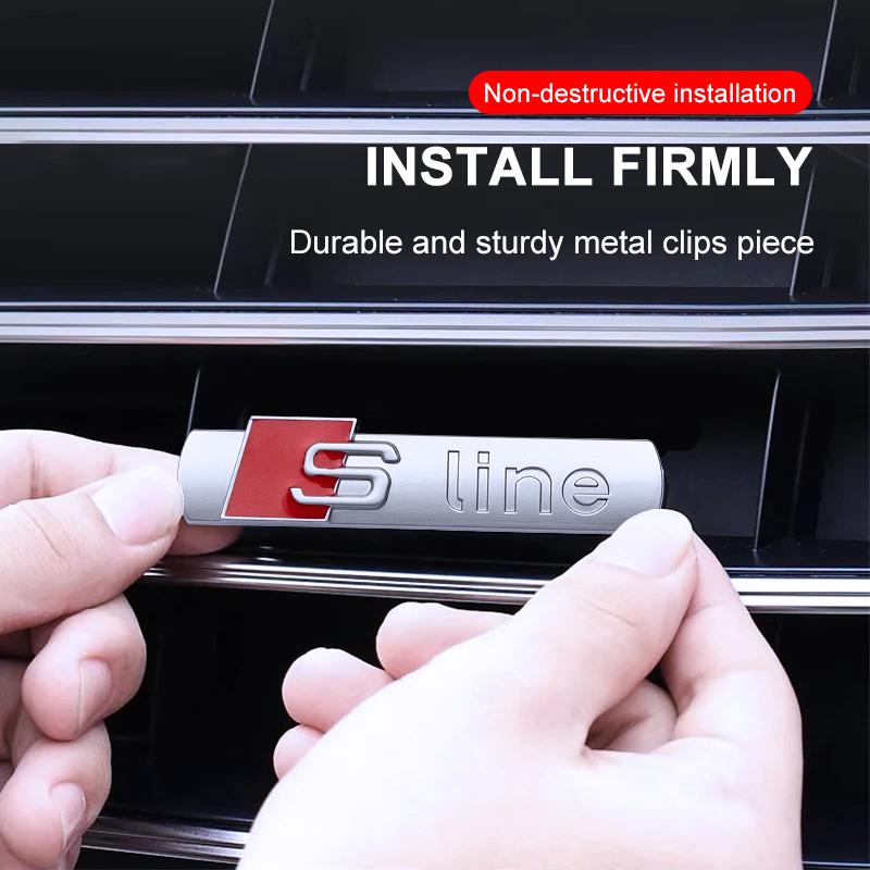 1Pcs Emblem Grill Front Hood Badge Grille Car Body Sticker for Audi A1 Q7 Q3 A3 A4 B8 8P 8V B6 A5 A6 C7 Q5 B9 B7 Car Goods
