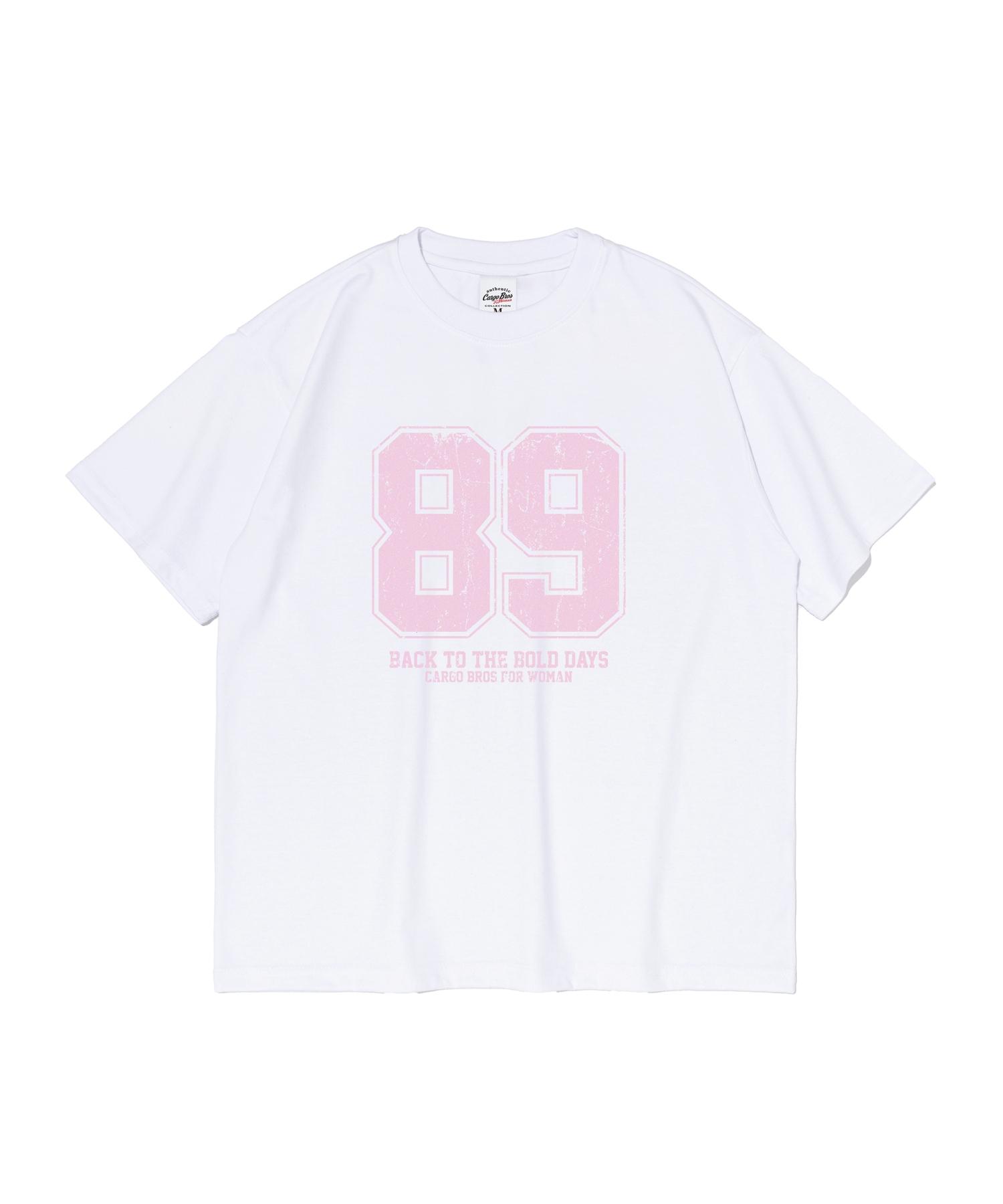 Cargo Bros For Woman Retro Number Logo Short Sleeve T-Shirt (White) 2Xl