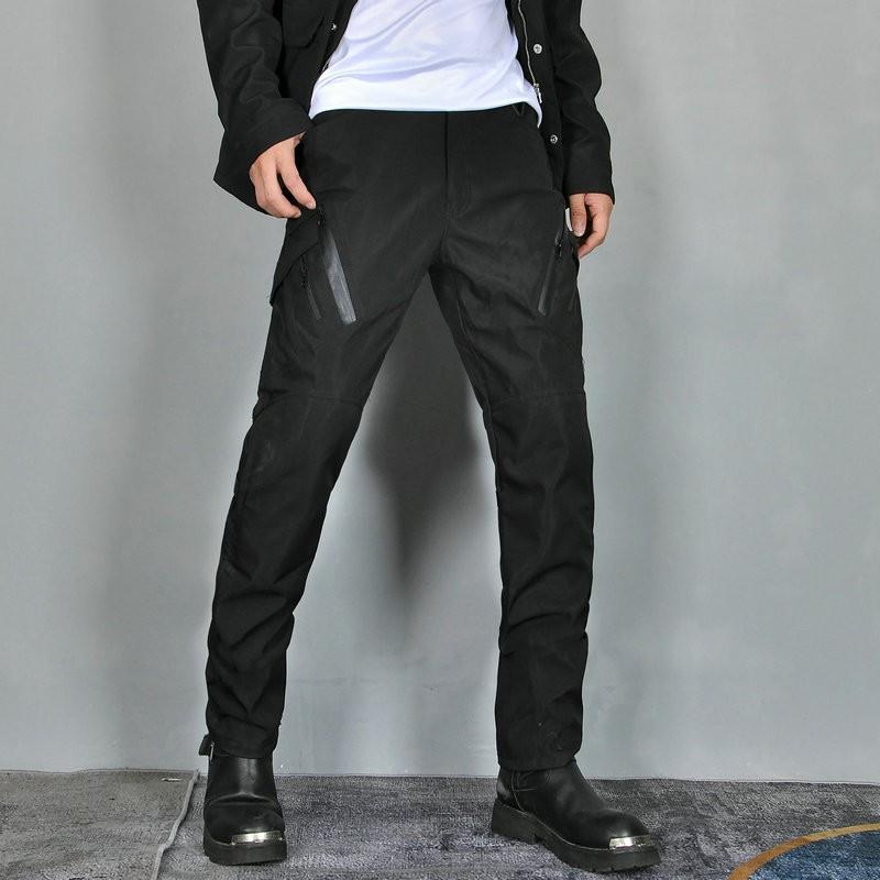 Mens All-Season Motorcycle Riding Pants With Impact Protection Waterproof Windproof Breathable High-Waist Stretch Fit
