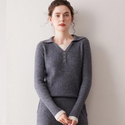 Women's Cashmere Lapel Loose-Fit Knitwear - Autumn/Winter New Arrival