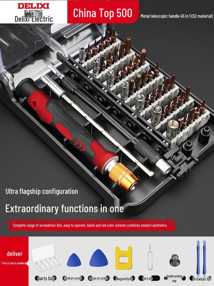 Kompaktes Multifunktions-Schraubendreher-Set: Kreuzschlitz-, Dreikant-, Schlitz-, Torx- & Ungewöhnlich geformte Schraubendreher