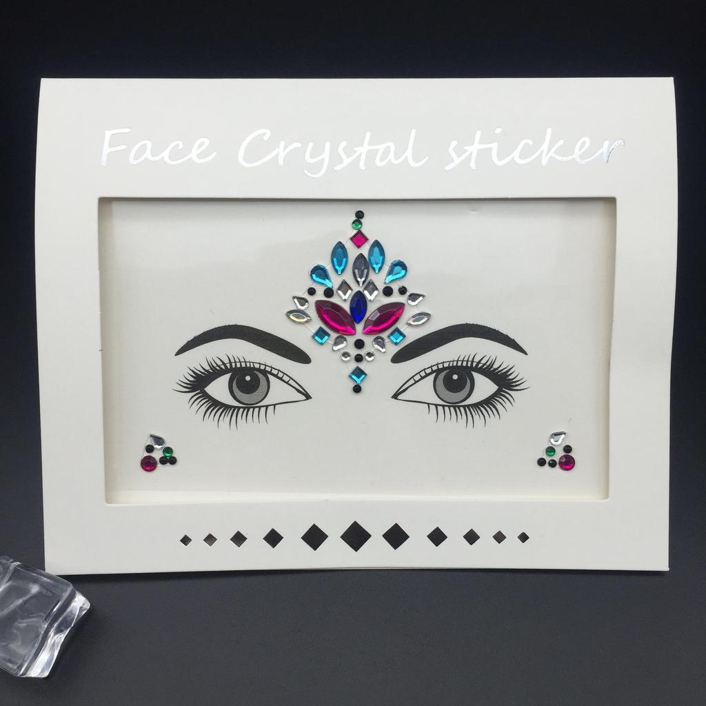 Eco-Friendly Forehead & Face Resin Stickers for Music Festival Makeup