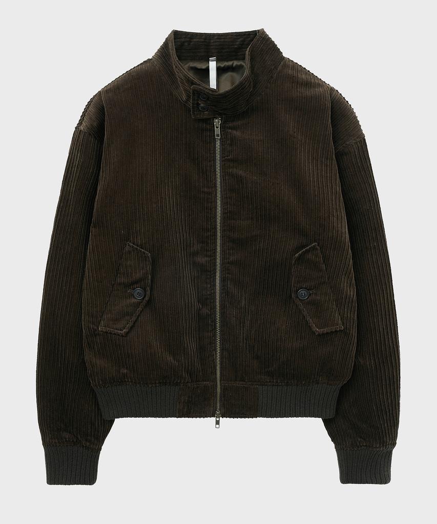 Noirer Multi-Whale Corduroy Harrington Jacket (Brown)