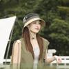 1Pcs Summer Color Block Sun Hat for Women UV Protection Breathable Fishing Camping Hiking Bucket Hat With Windproof Rope Caps