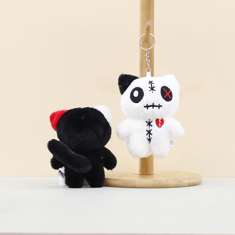 Adorable Plush Cat Keychain Alien Big Eye Cat Doll Soft Toy Bag Charm For Kids