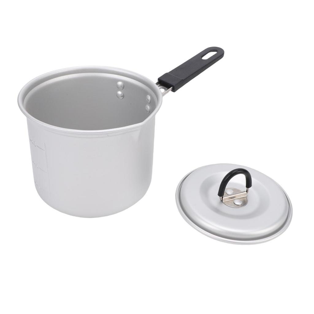 Folding Camping Pot 770ml Lightweight Portable Cooking Pot with Lid and Foldable Handle for Outdoor