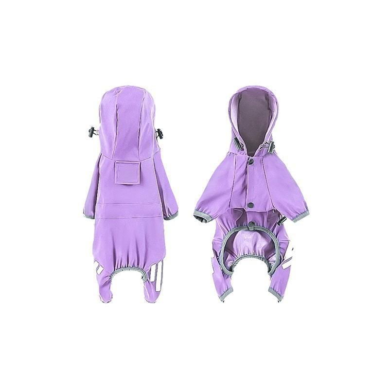 Adjustable Dog Raincoat With Reflective Stripes Small Medium Large Breeds Waterproof Outdoor Pet Coat