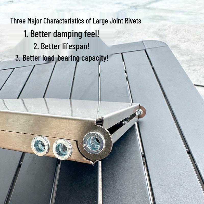 Multi-Functional Stainless Steel Folding Camping Table - Portable, Thickened, Small for Home & Outdoor Use