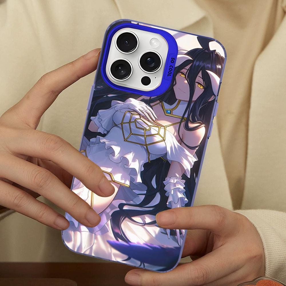 Anime Overlord Albedo Phone Case For IPhone 16 15 14 13 12 11 Pro Max X XR XSMAX 8 7 Plus Matte Shockproof Back Cover