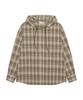 AMES-WORLDWIDE Check Hoodie Shirts Brown