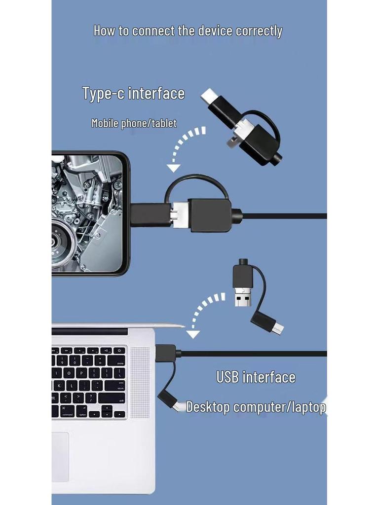 7mm Type-C Mobile Endoscope: HD Inspection Probe for Home Appliance and Pipeline Repair