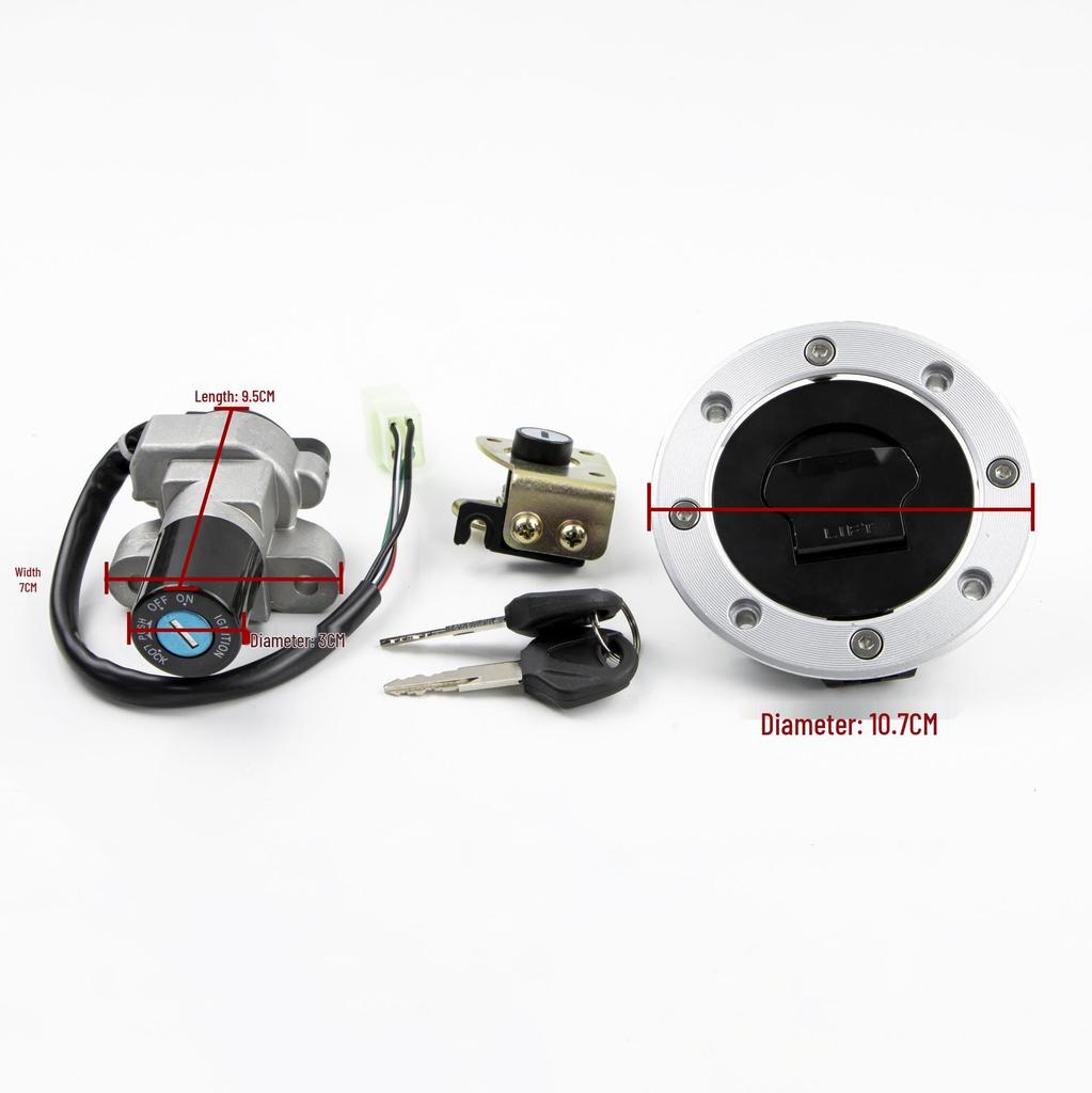 Compatible Suzuki GSX750/600, GSF250R, F400 (1989-1997) Motorcycle Ignition Key Switch.