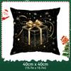 Black Gold Christmas Theme Pillowcase Bedroom Cushion Cover 100% Polyester Living Room Cushion Pillowcase Home Decor