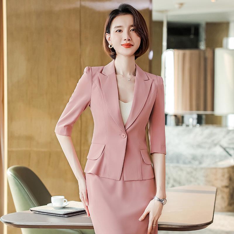 Women's Professional Short Sleeve Blazer & Skirt Suit - Spring/Summer Collection