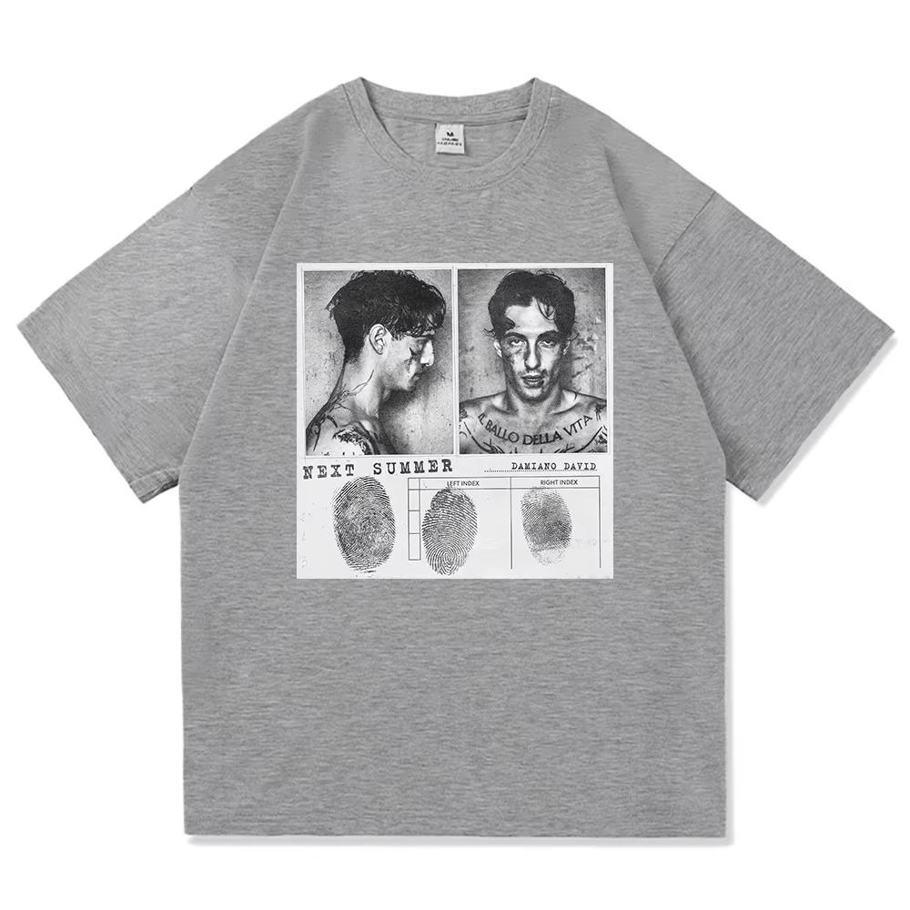 Damiano David Vtipná Malá Obavy Tričko Příští Léto 2025 Pánské Dámské Oblečení Harajuku Oblečení Vysoce Kvalitní Topy Bavlněná Trička